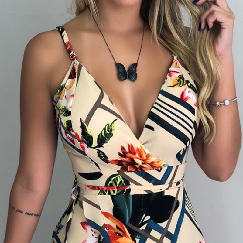 Fashion Sexy Print Suspender Jumpsuit - Image 2