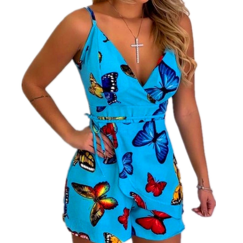 Fashion Sexy Print Suspender Jumpsuit - Image 4