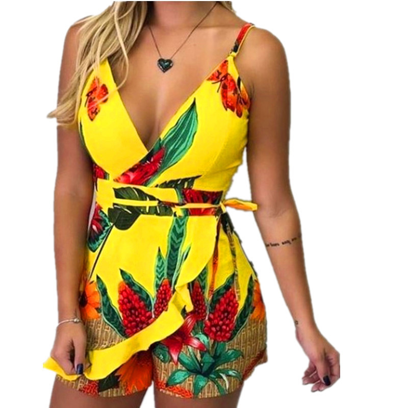 Fashion Sexy Print Suspender Jumpsuit - Image 5
