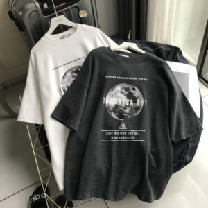 Loose Half-sleeved Large Size Printed Letter T-shirt Short-sleeved Top