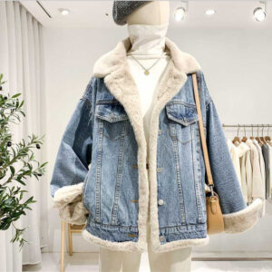 BF-style Single-breasted Two-sided Denim Jacket