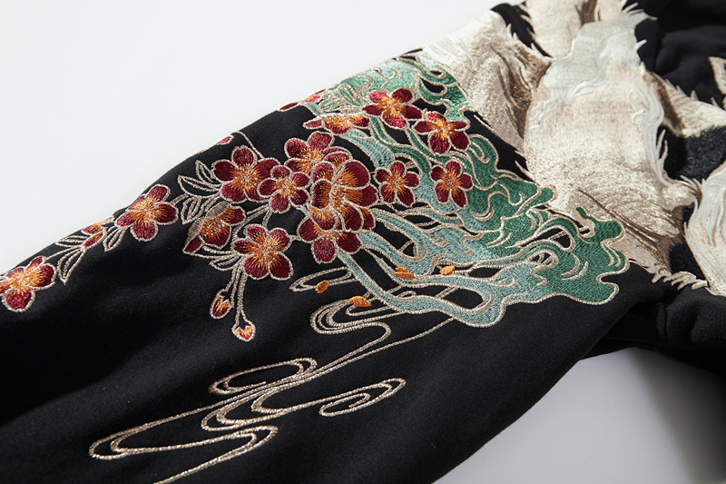 Men's Hoodie Sweater Chinese Style Full Width Embroidery - Image 5