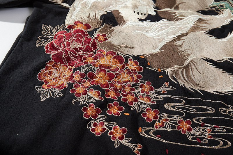 Men's Hoodie Sweater Chinese Style Full Width Embroidery - Image 7