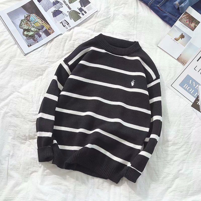 Autumn And Winter Turtleneck Sweaters For Men And Boys Trend All-match Line Clothes Lazy Wind - Image 3
