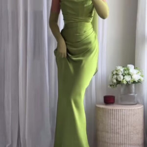 Pleated Suspender Maxi Dress for Women – Sleeveless Flowy Long Party Dress