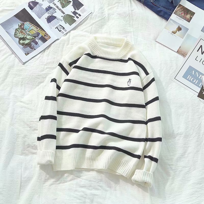Autumn And Winter Turtleneck Sweaters For Men And Boys Trend All-match Line Clothes Lazy Wind - Image 4