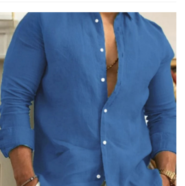 Amazon Men's Linen Shirt Button Shirt Summer Beach Solid Color - Image 10