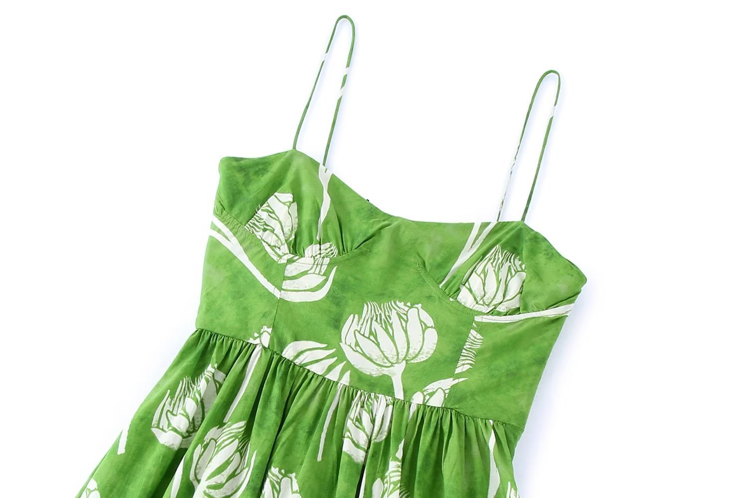 French Heart Neck Halter Print Dress - Image 6