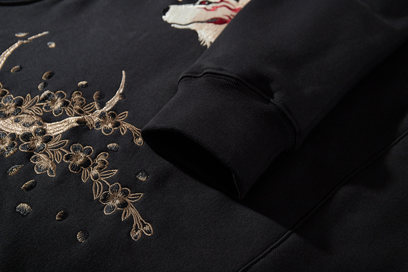 Men's Hoodie Sweater Chinese Style Full Width Embroidery - Image 3