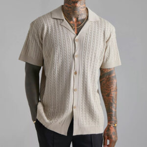 9b8bb598-5bb8-4237-9e56-35140884d1b4.jpg Men's Knitted Button Short-sleeved Shirt