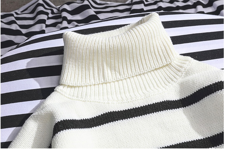 Autumn And Winter Turtleneck Sweaters For Men And Boys Trend All-match Line Clothes Lazy Wind - Image 7