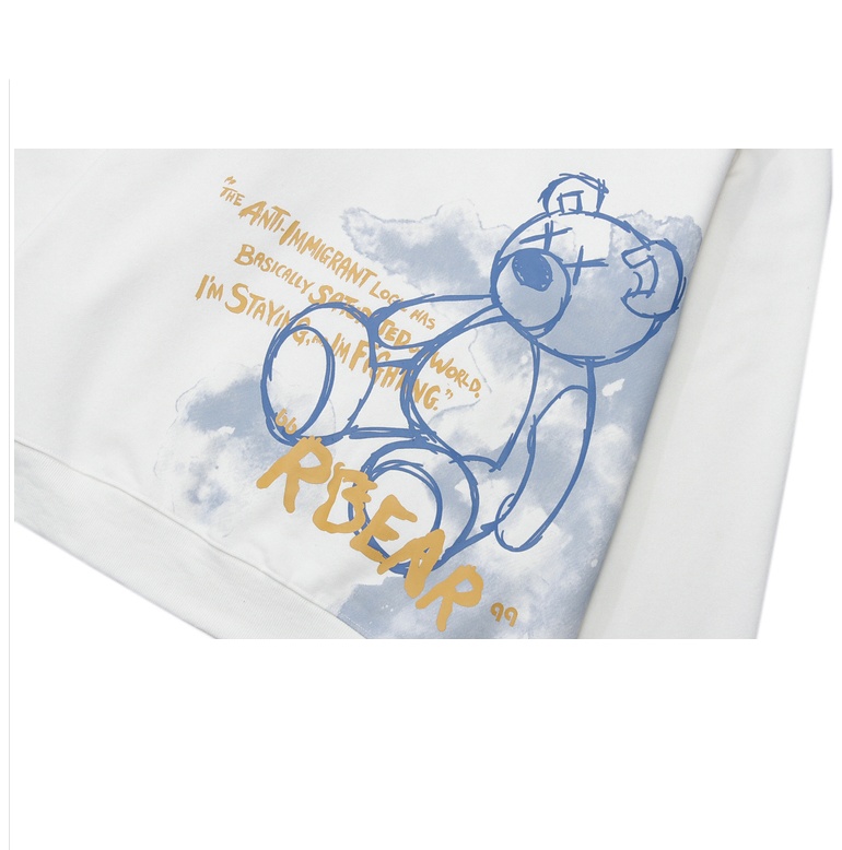 Bear Graphic Print Hoodie - Image 5