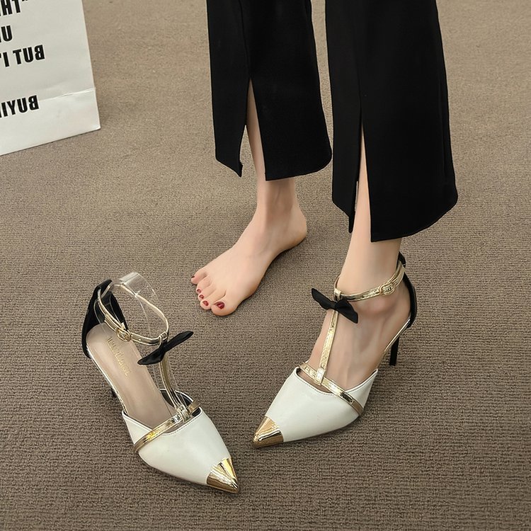 Gorgeous Women's Bow Decor Stiletto High Heel Sandals