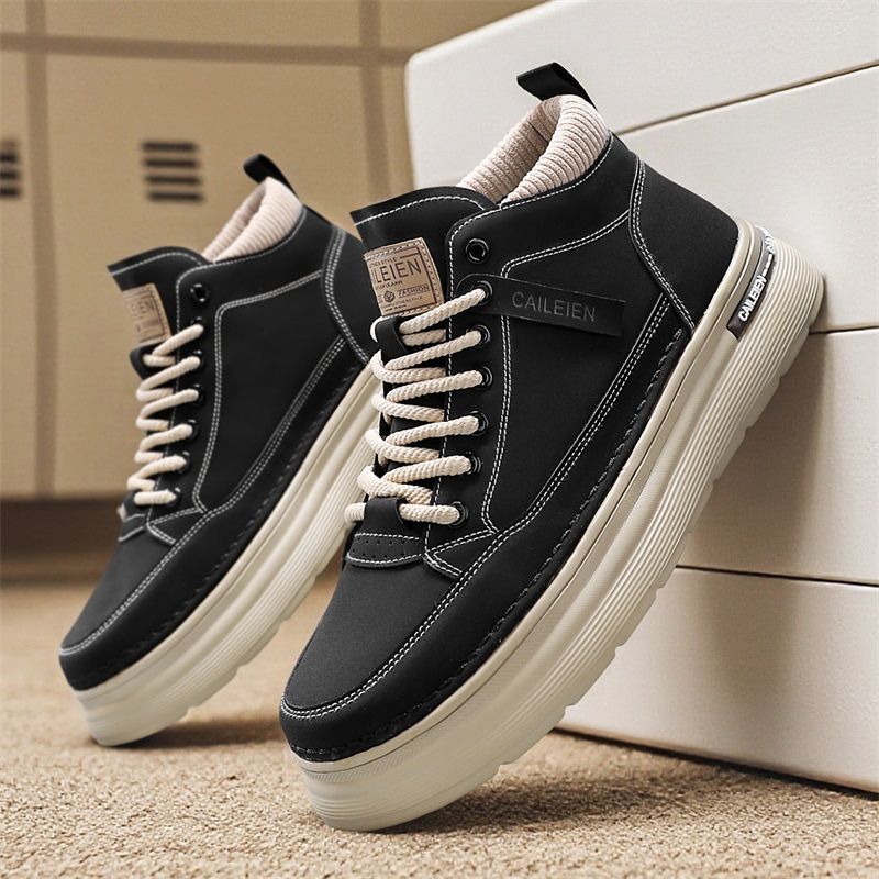 Men’s Vintage Chunky Sole Work Boots – Casual Martin Fashion Shoes - Image 2
