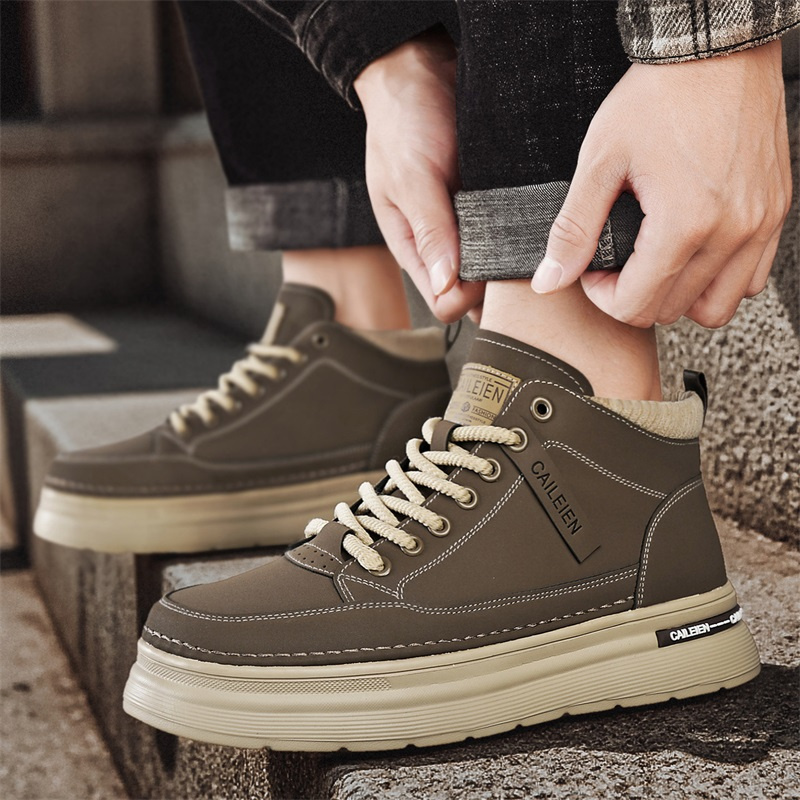 Men’s Vintage Chunky Sole Work Boots – Casual Martin Fashion Shoes - Image 4