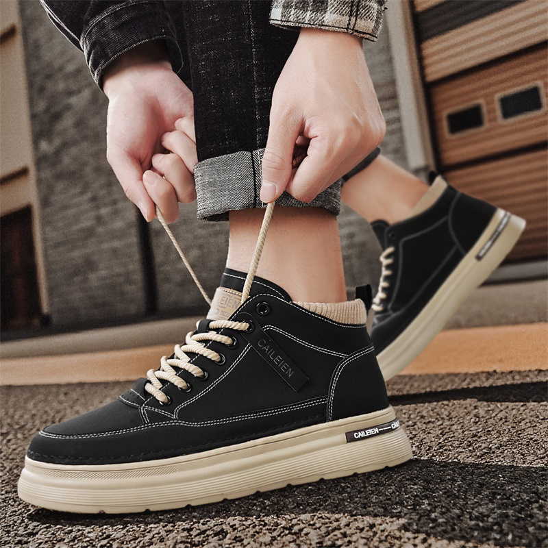 Men’s Vintage Chunky Sole Work Boots – Casual Martin Fashion Shoes - Image 6