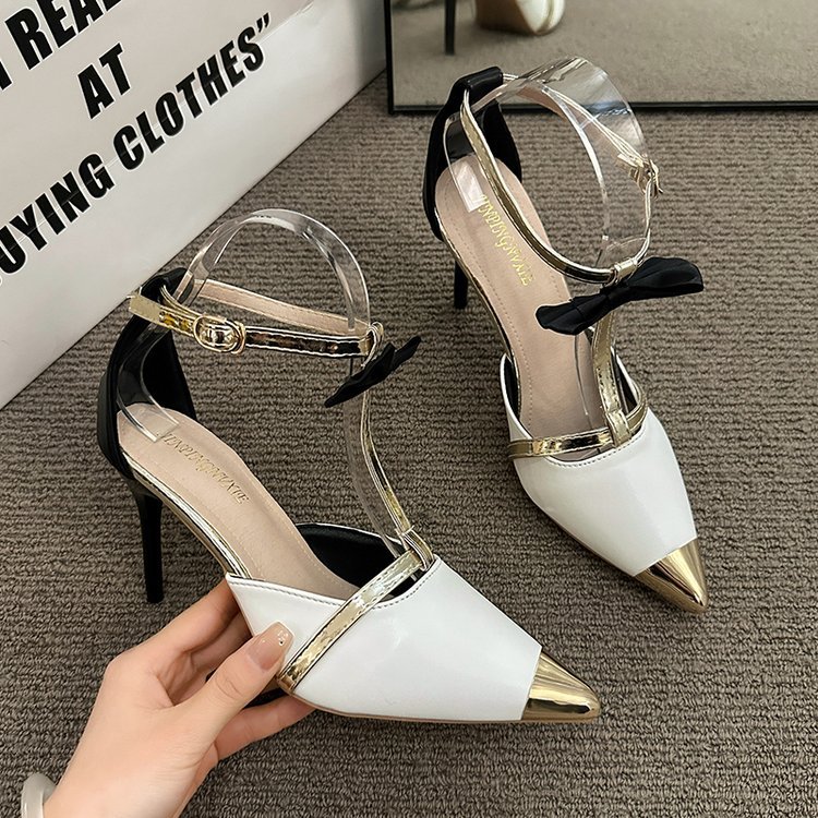 Gorgeous Women's Bow Decor Stiletto High Heel Sandals - Image 3